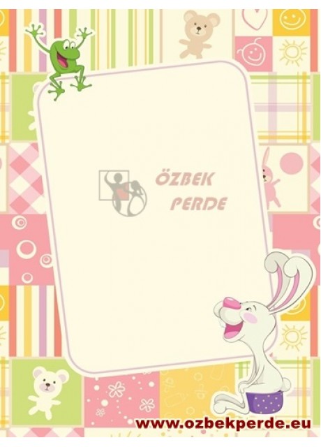 Sevimli Canlılar Baskılı Bebek Halısı